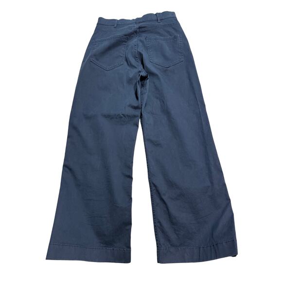 KOTN Chinos Wide Leg Pants Cropped Trousers Women's Size 4 Blue Stretch Cotton - Picture 7 of 10